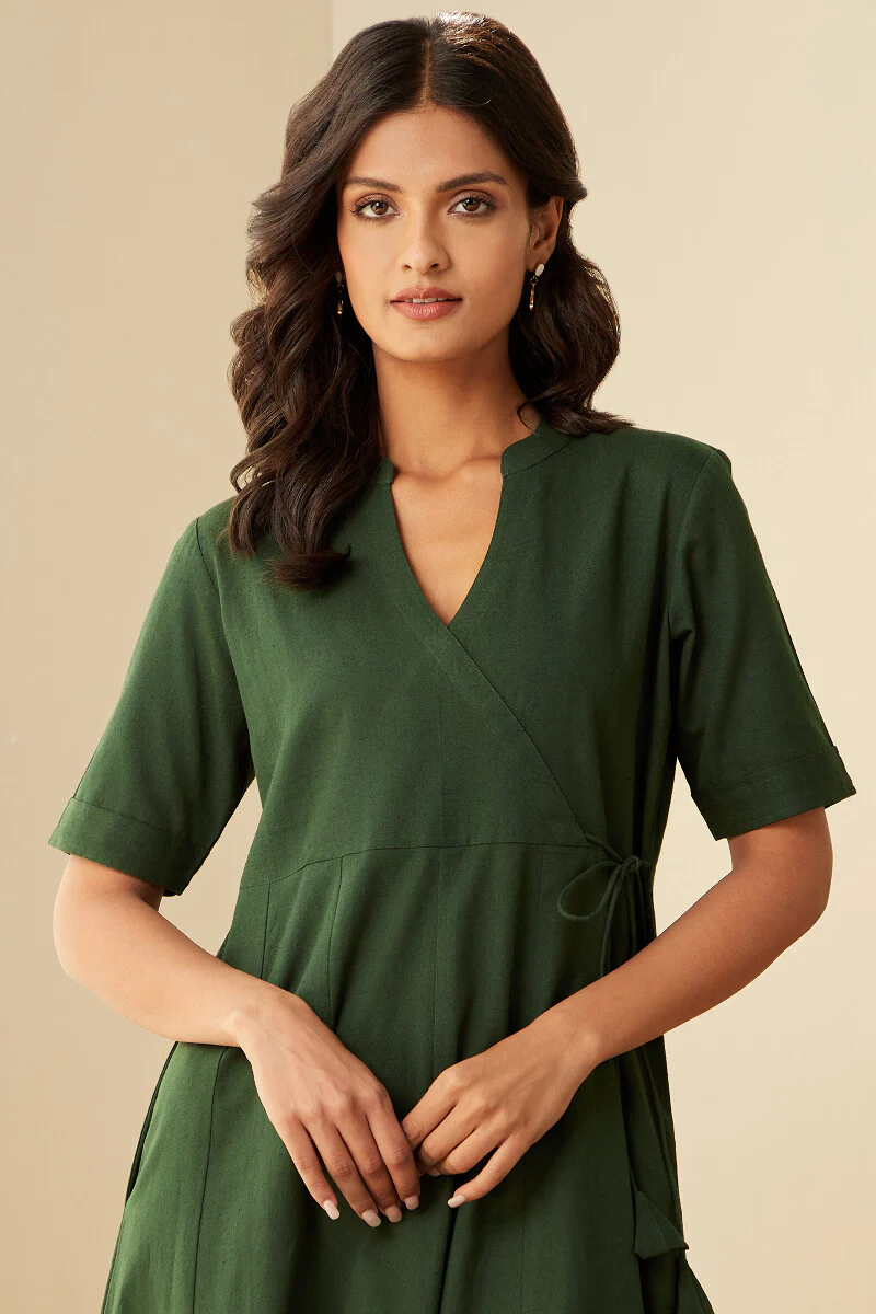 Roza Inara Green Dress