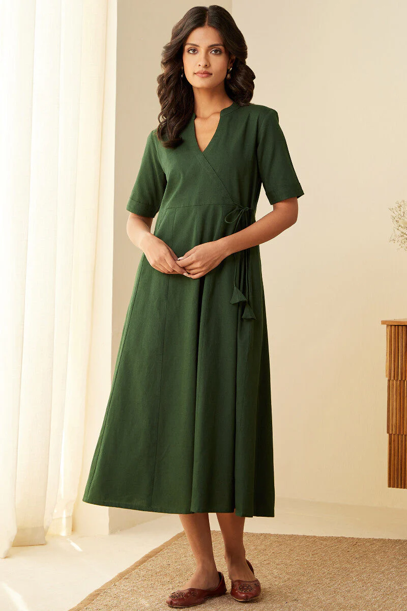 Roza Inara Green Dress - Image 3