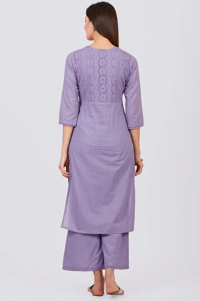 Roza Jahan Purple Kurta - Image 4