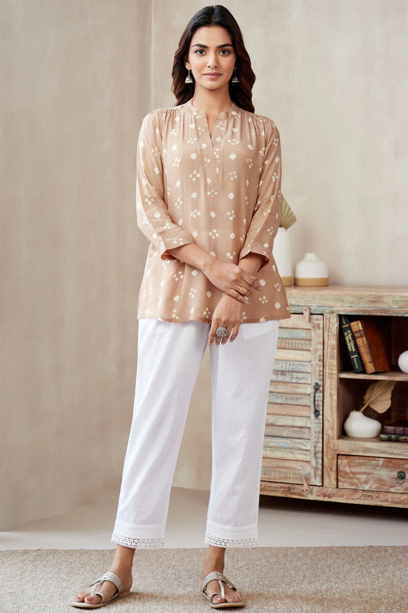 Roza Jannat Light Brown Top - Image 2