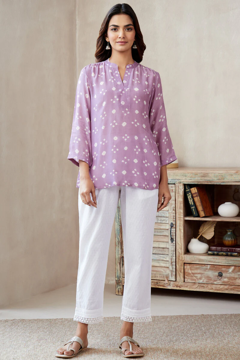 Roza Jannat Purple Bandhani Top - Image 2