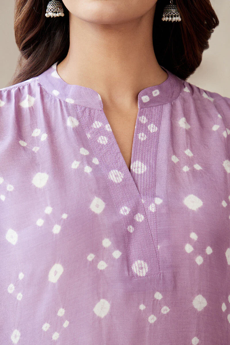 Roza Jannat Purple Bandhani Top - Image 4