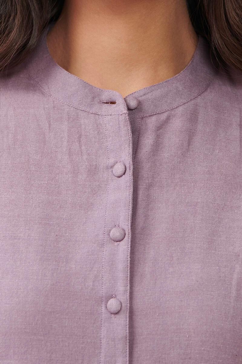 Roza Jannat Purple Handloom Loungewear Set - Image 3