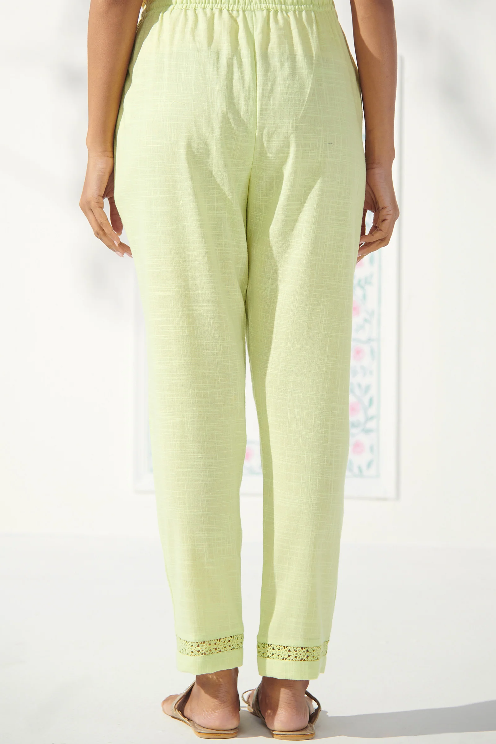 Roza Jashn Green Narrow Pants - Image 5