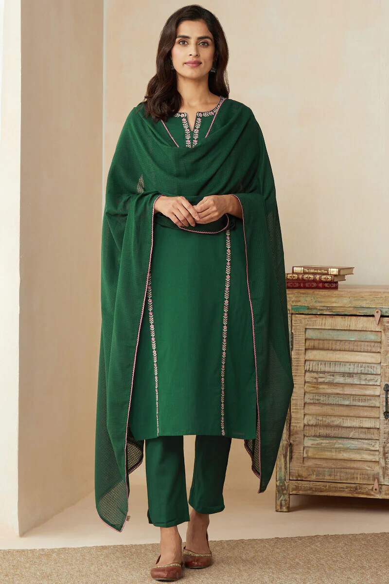 Roza Maira Green Narrow Pants - Image 3