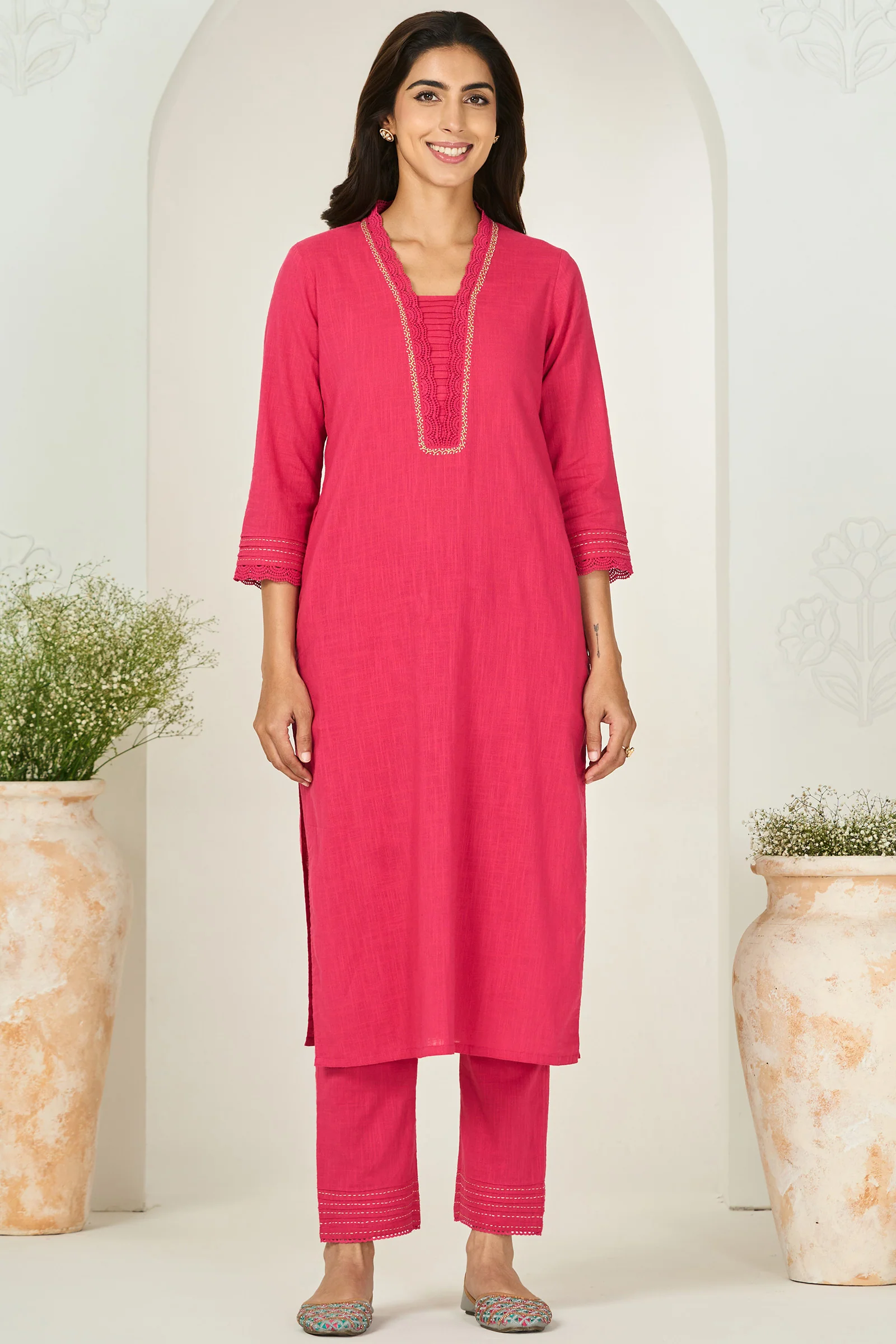 Roza Mira Fuchsia Kurta - Image 2