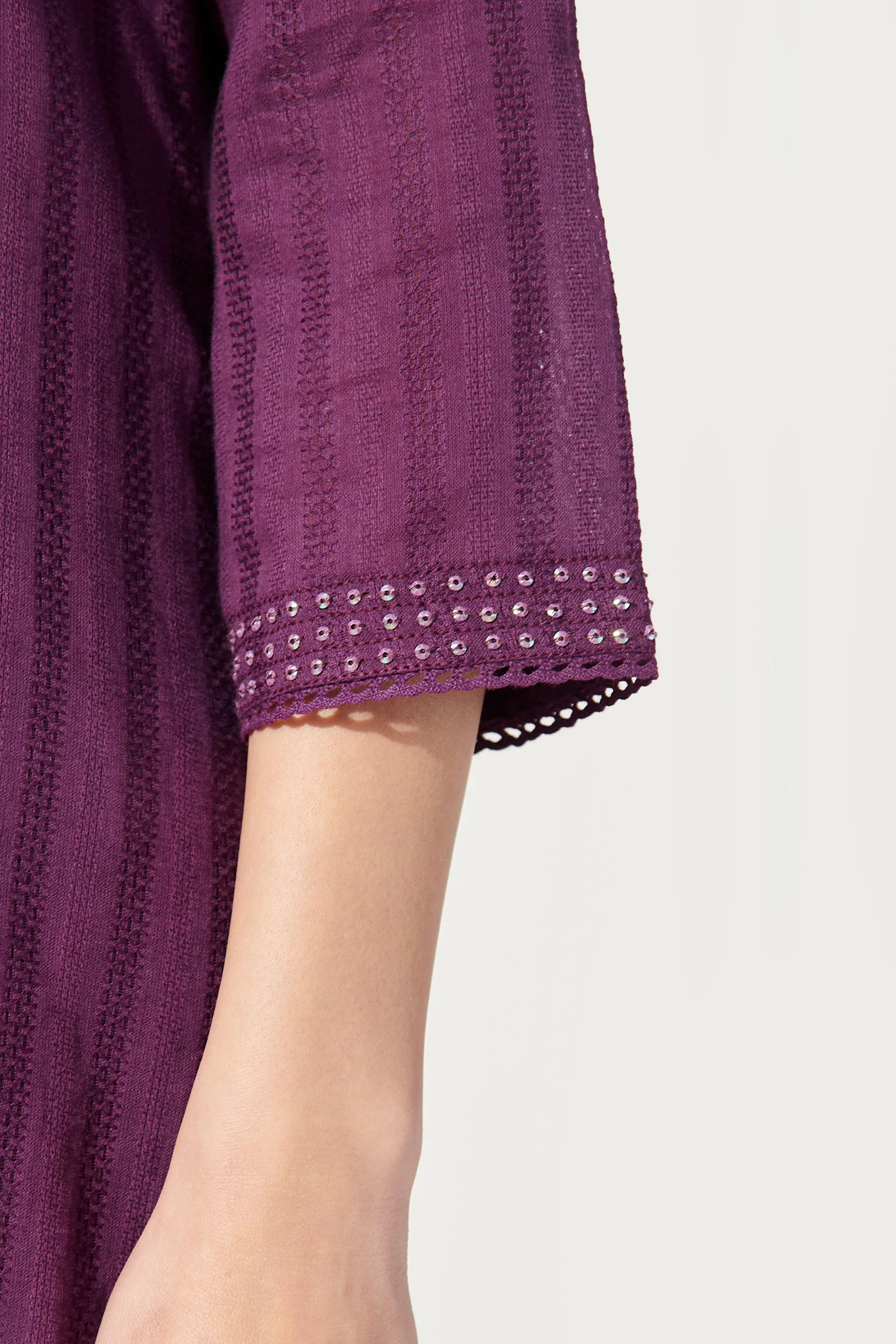 Roza Mirza Purple Kurta - Image 5