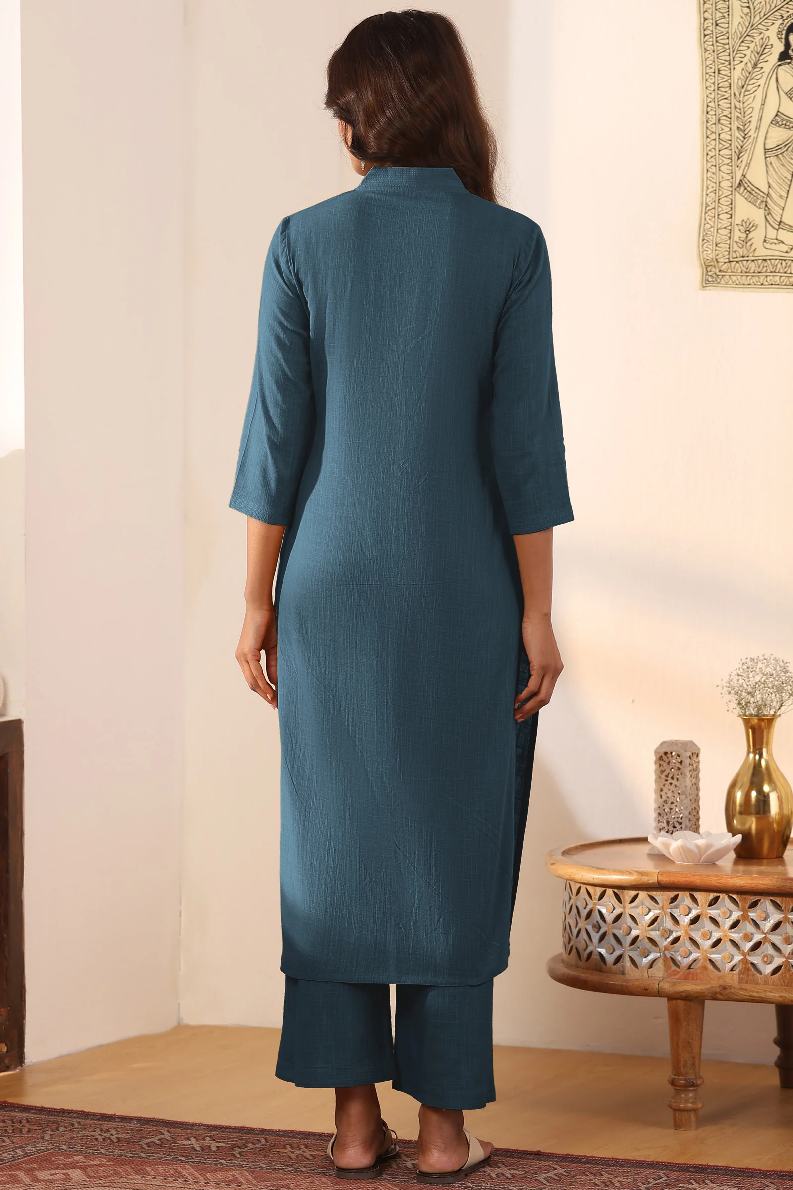 Roza Naaz Navy Blue Kurta - Image 6