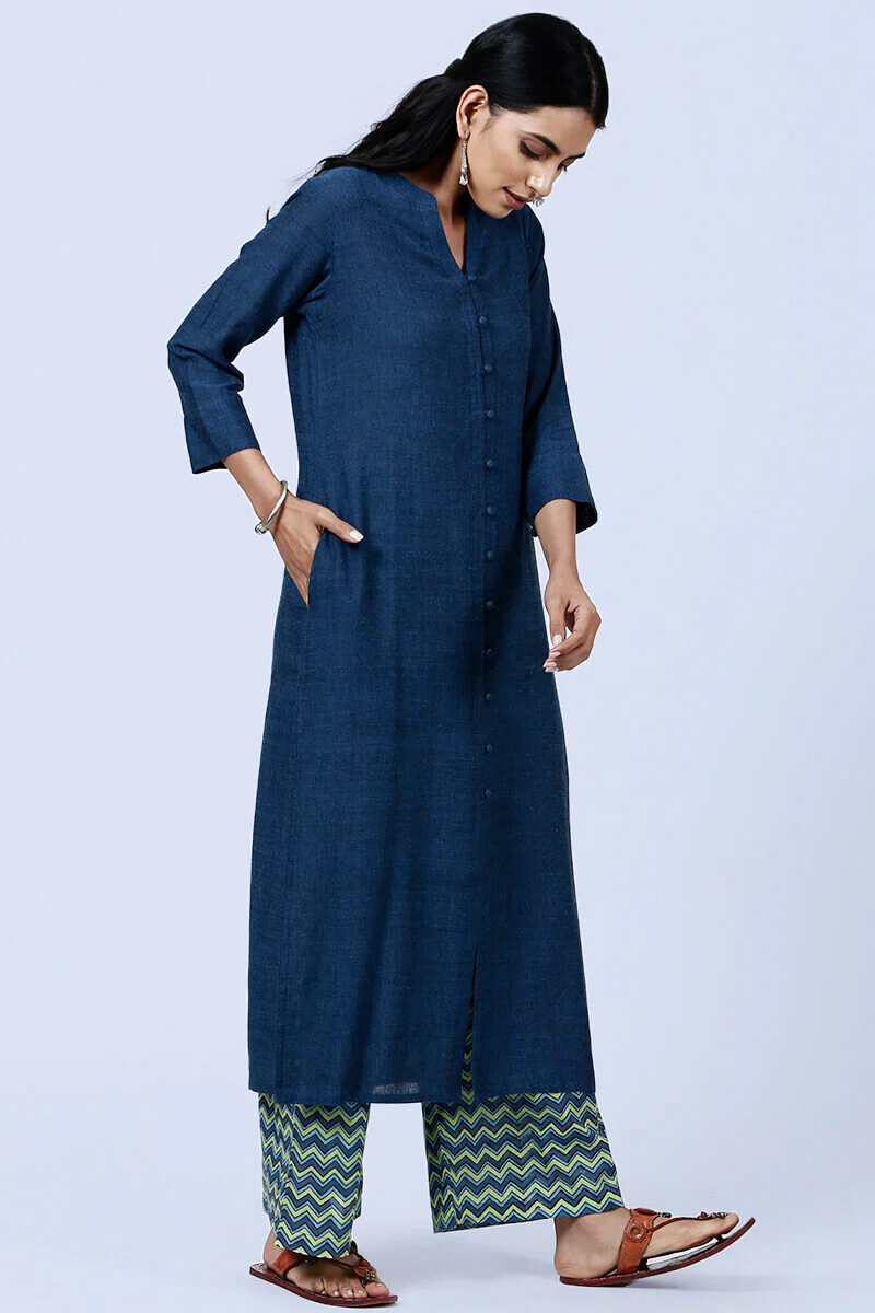 Roza Nazeena Indigo Kurta - Image 3