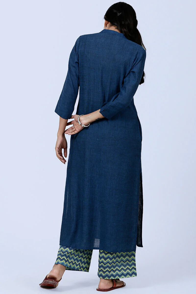 Roza Nazeena Indigo Kurta - Image 4