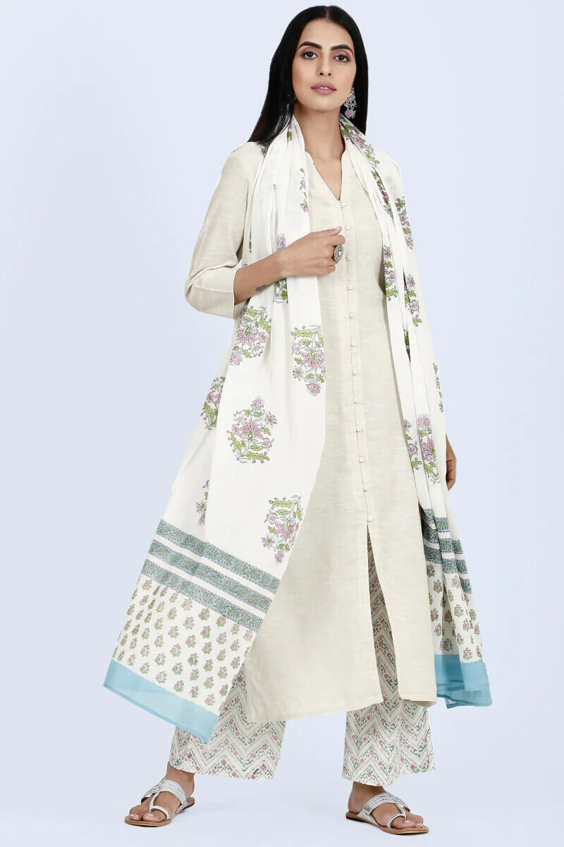 Roza Nazeena Off-White Kurta - Image 2