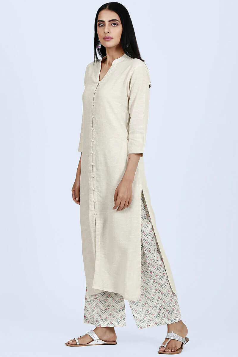 Roza Nazeena Off-White Kurta - Image 4