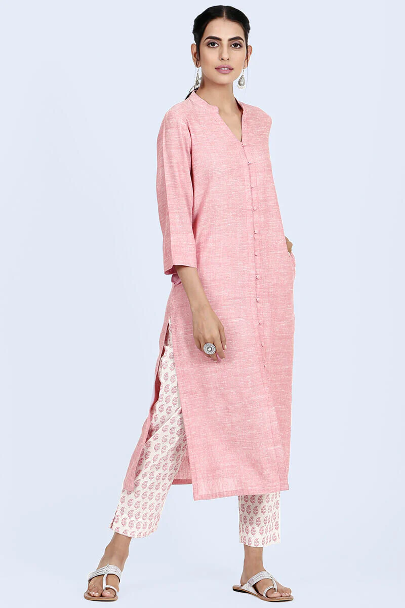 Roza Nazeena Pink Kurta - Image 3