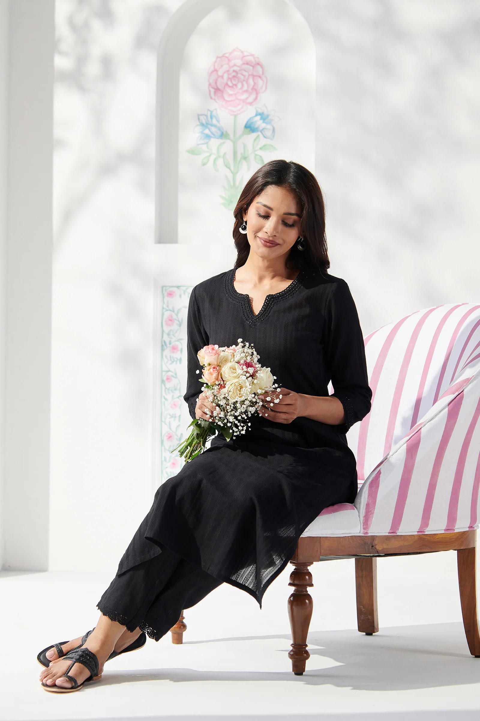 Roza Nazira Black Kurta - Image 6