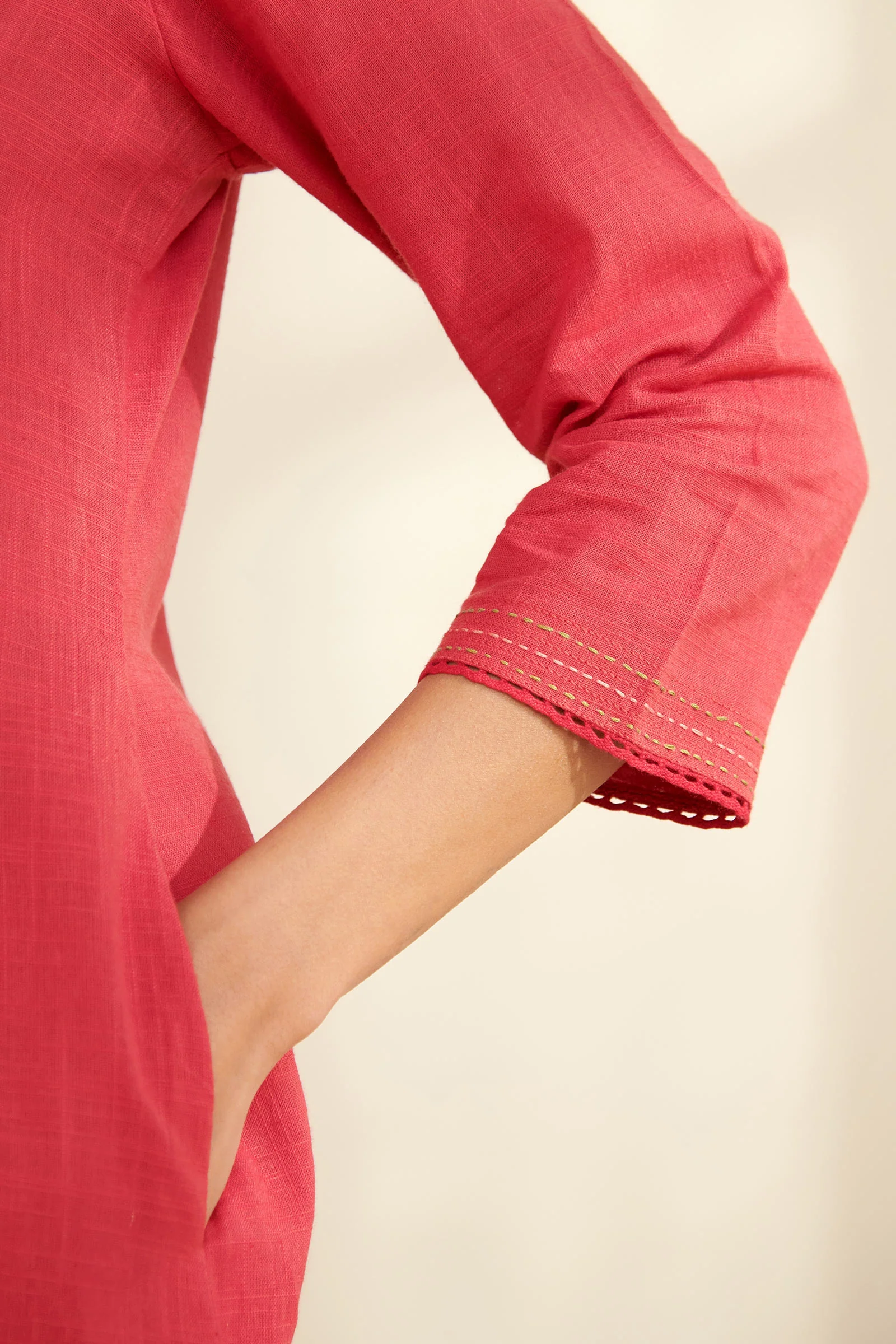 Roza Nazm Pink Kurta - Image 5