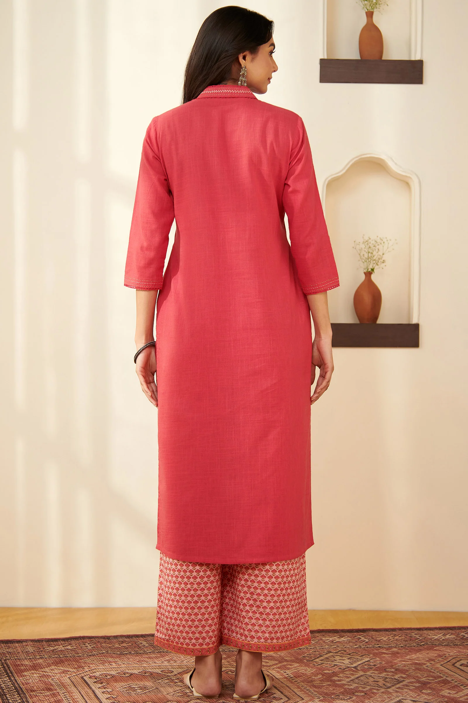 Roza Nazm Pink Kurta - Image 6