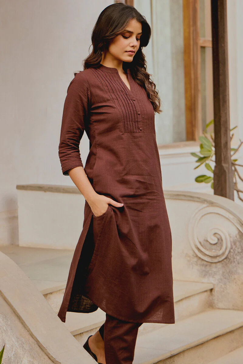 Roza Nida Brown Narrow Pants - Image 3