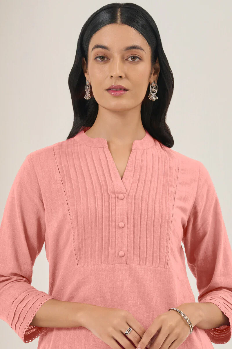 Surplus: Roza Nida Light Pink Kurta - Image 5