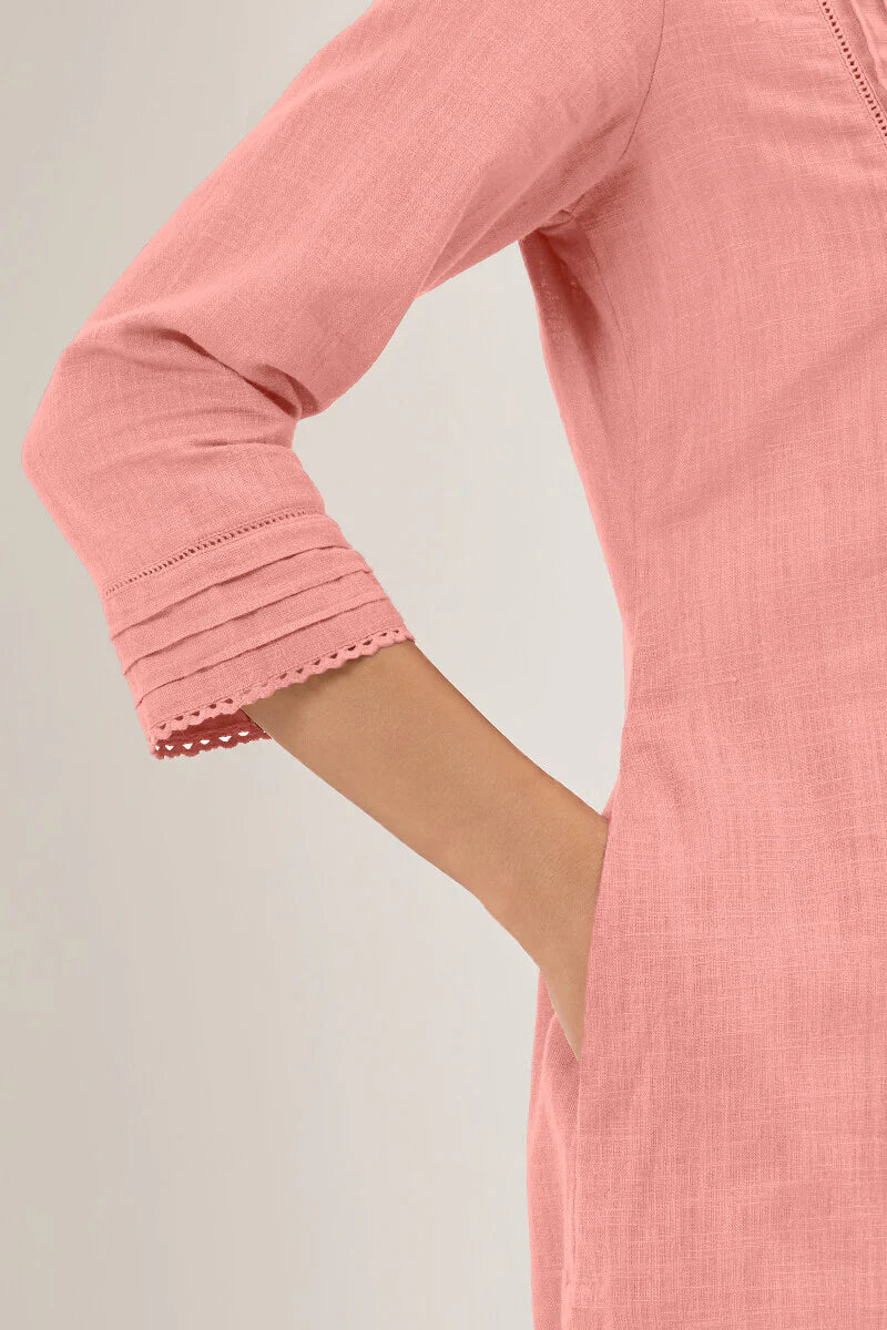Surplus: Roza Nida Light Pink Kurta - Image 6