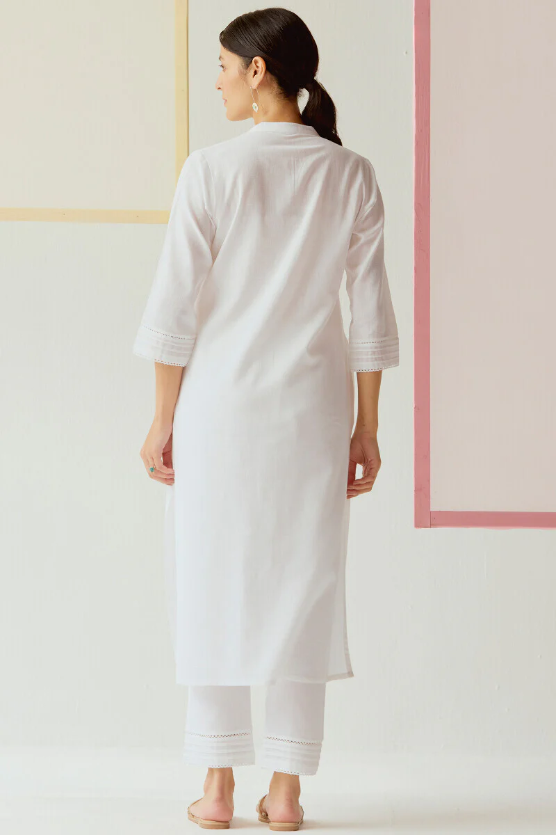 Roza Nida White Kurta - Image 7