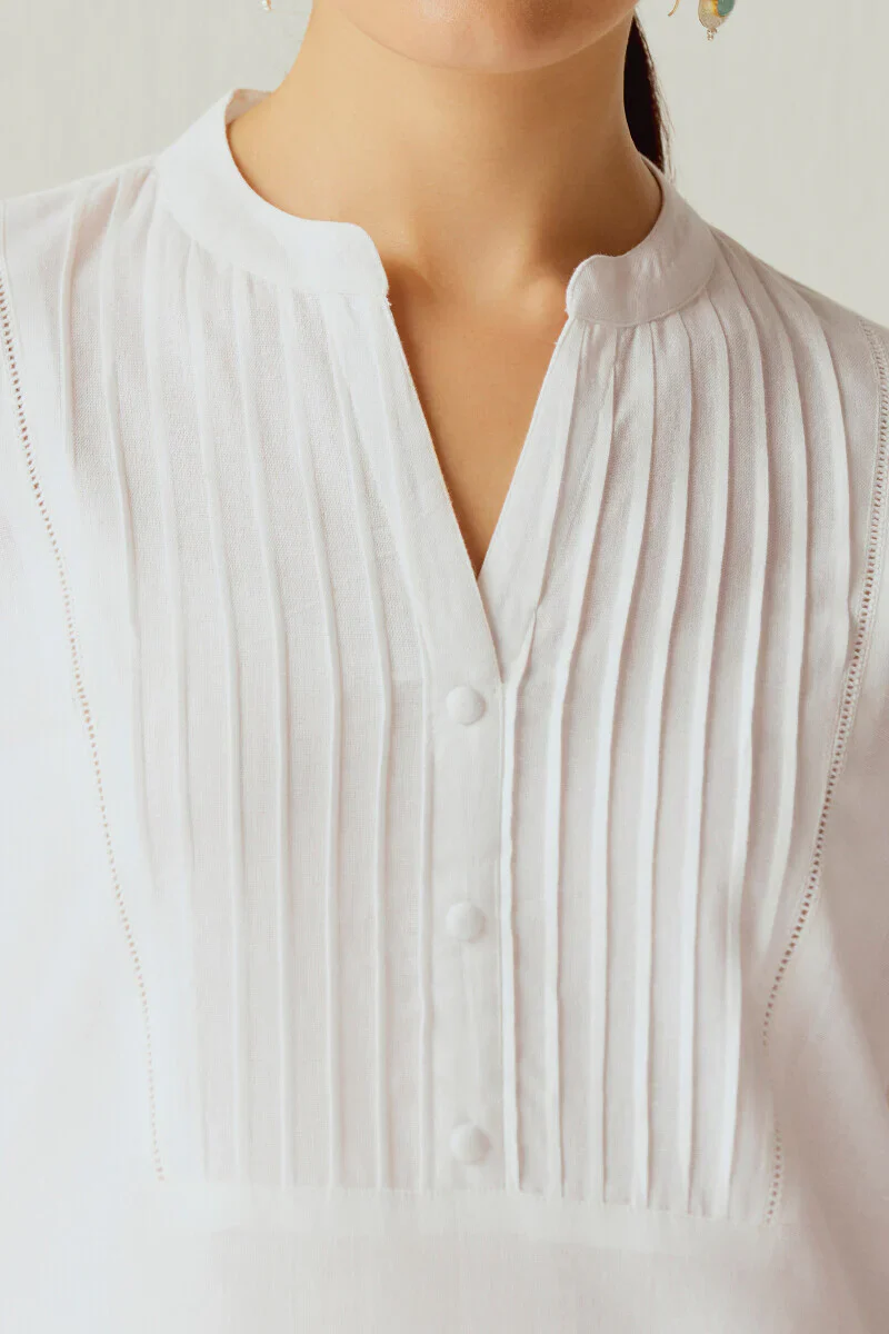 Surplus: Roza Nida White Kurta - Image 4