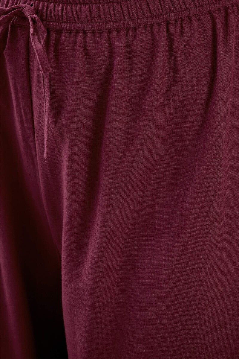 Roza Nysa Maroon Handloom Izhaar Pants - Image 2