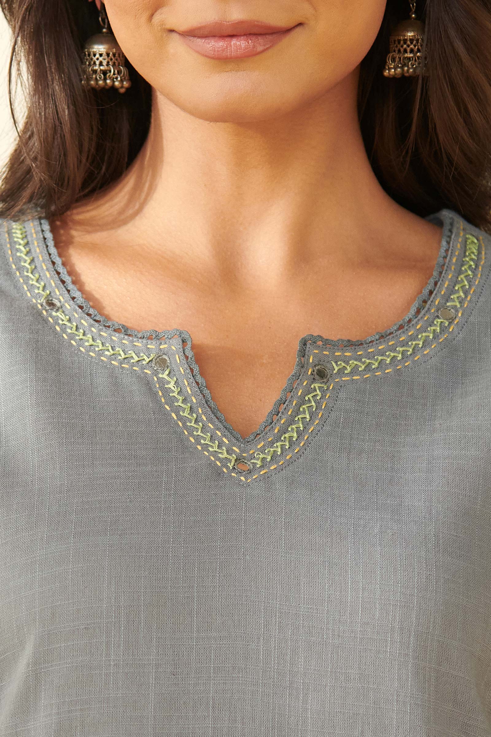 Roza Ria Grey Kurta - Image 4