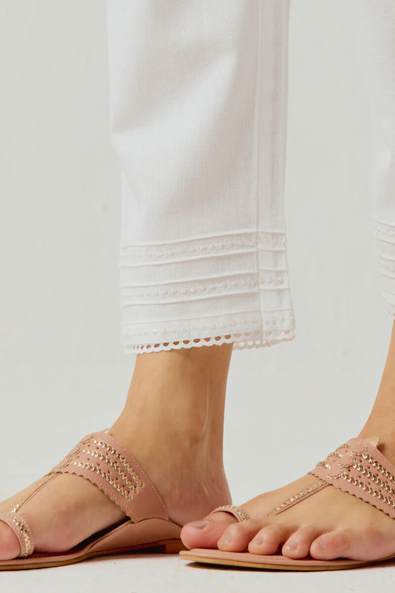 Roza Rumi White Narrow Pants - Image 2