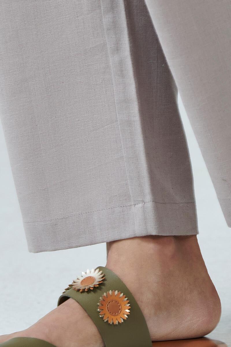 Roza Sage Grey Flex Cotton Pants - Image 4