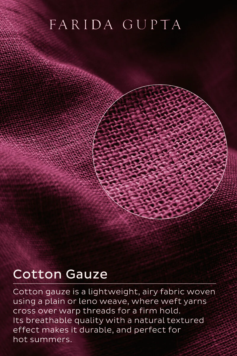 Roza Sahira Wine Kurta - Image 8