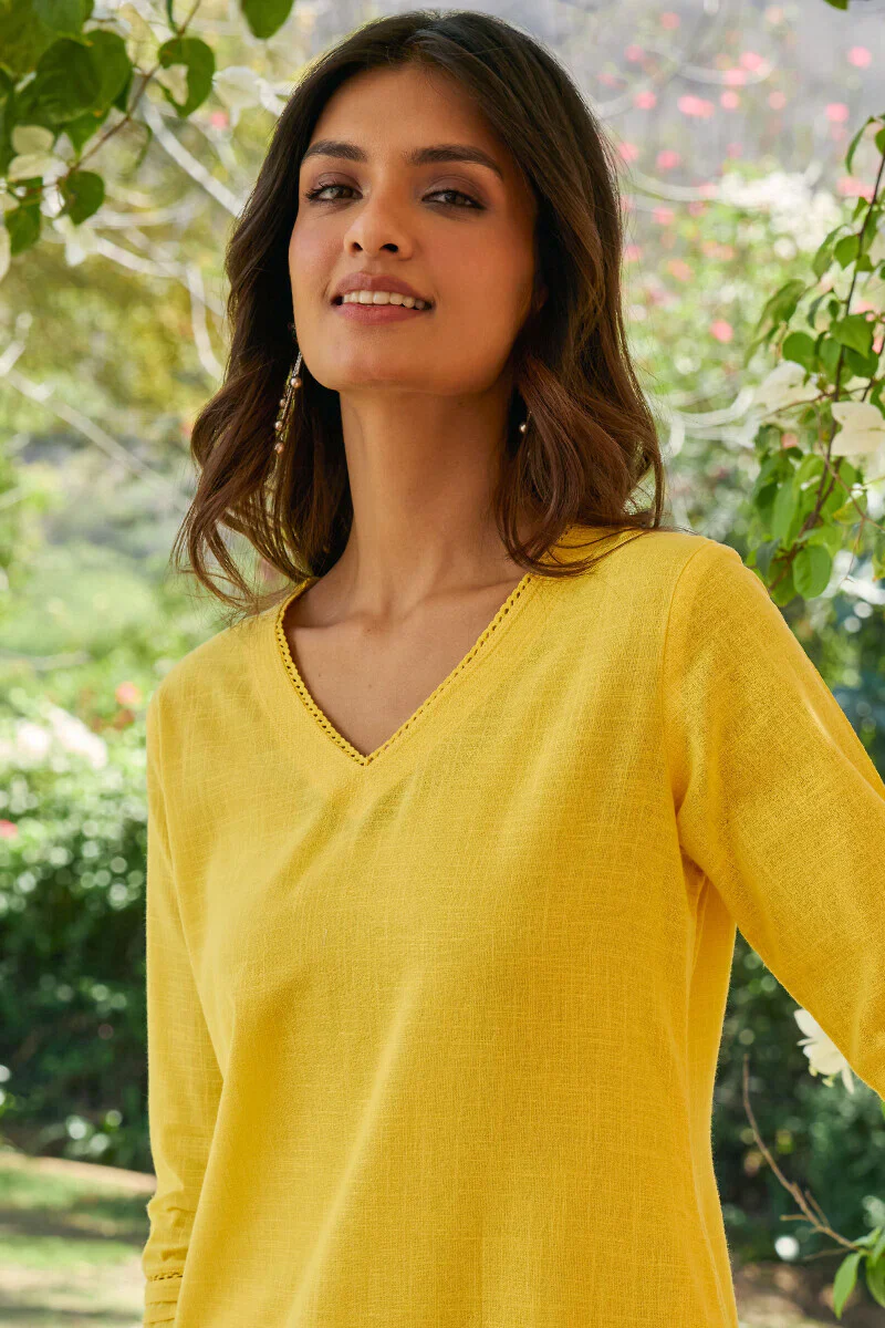 Surplus: Roza Sahira Yellow Kurta - Image 3