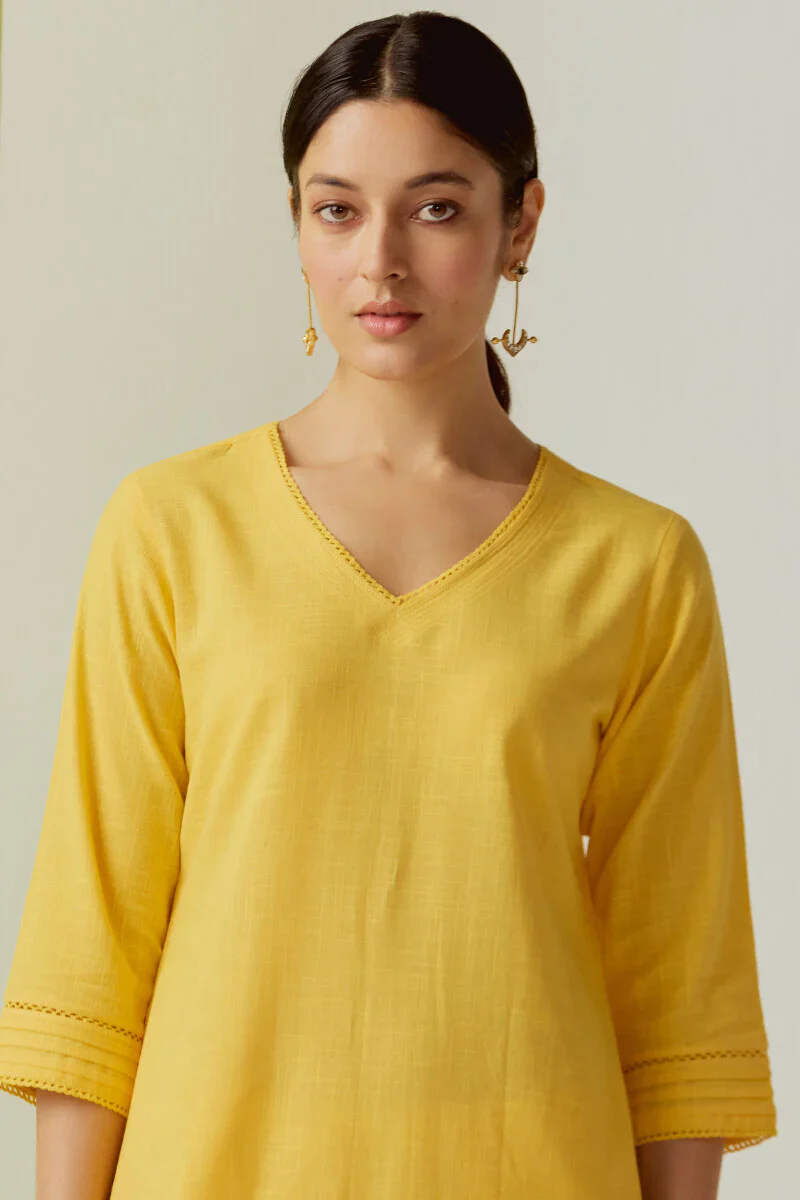 Surplus: Roza Sahira Yellow Kurta - Image 5