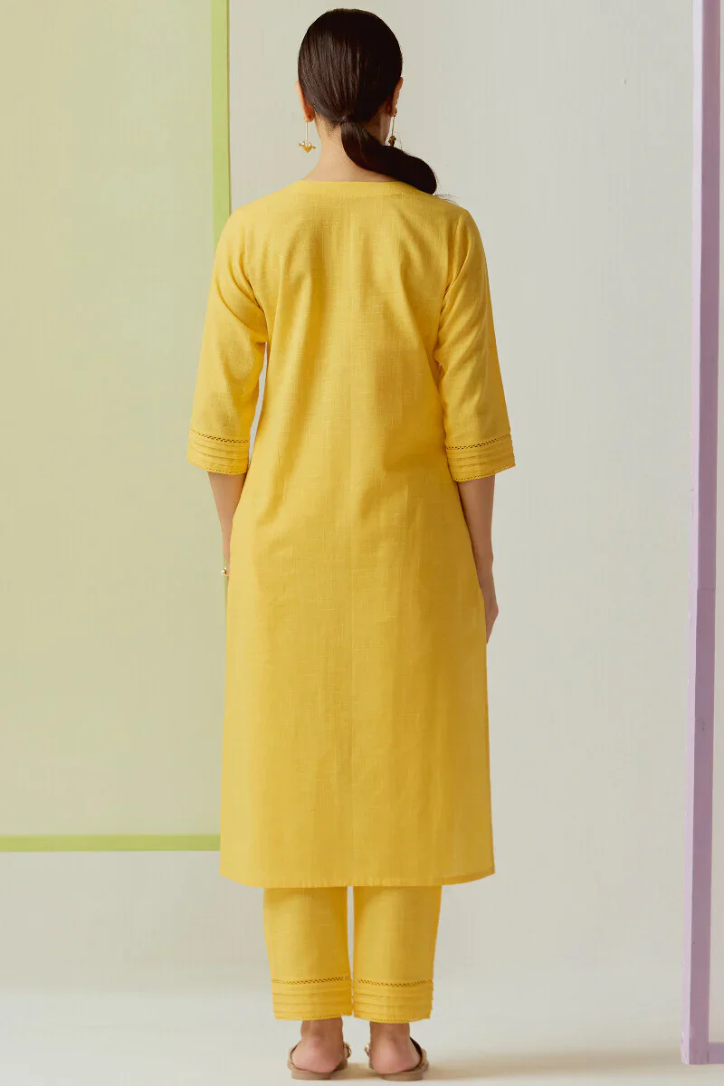 Surplus: Roza Sahira Yellow Kurta - Image 9
