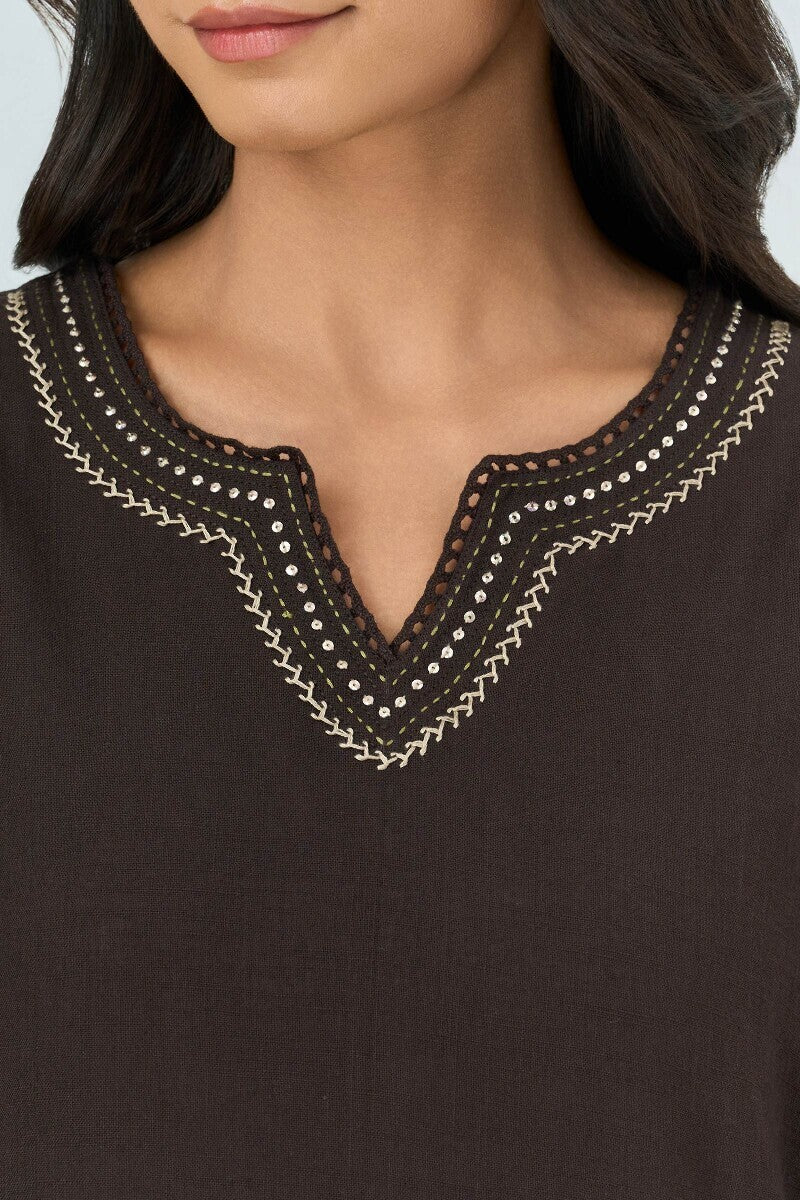 Roza Seerat Black Kurta - Image 4