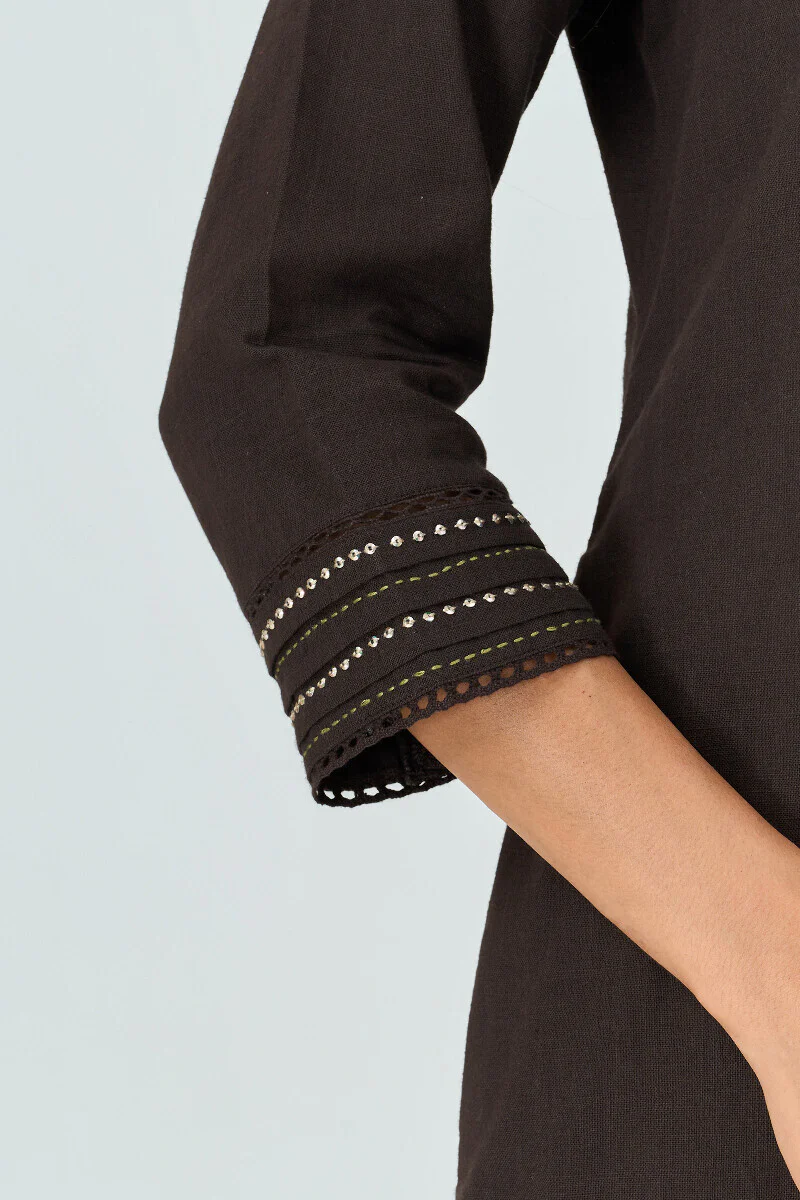 Roza Seerat Black Kurta - Image 6