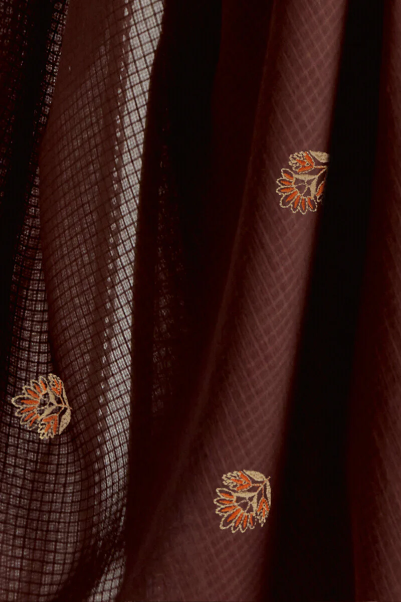 Roza Seerat Brown Dupatta - Image 4