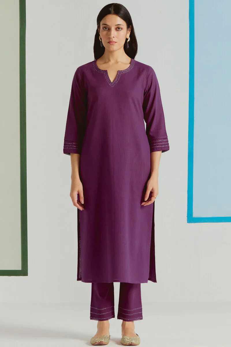 Surplus: Roza Seerat Purple Kurta - Image 3