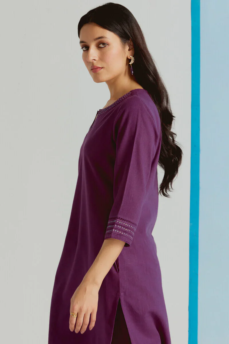 Surplus: Roza Seerat Purple Kurta - Image 7