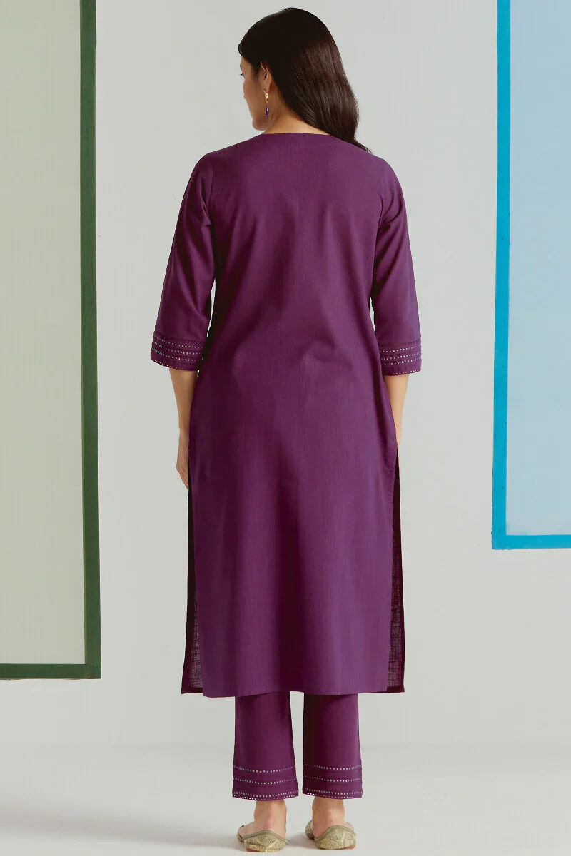 Surplus: Roza Seerat Purple Kurta - Image 9
