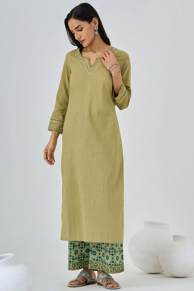 Surplus: Roza Seerat Sage Green Kurta