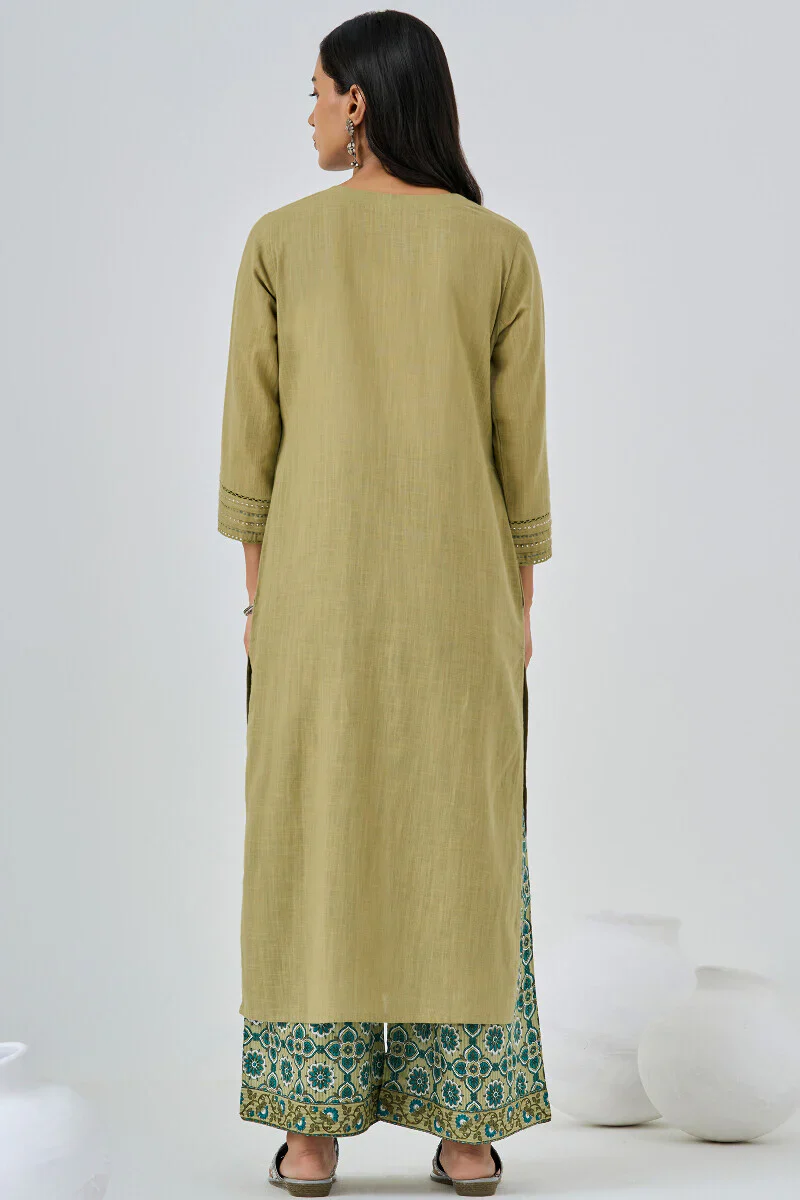 Surplus: Roza Seerat Sage Green Kurta - Image 7