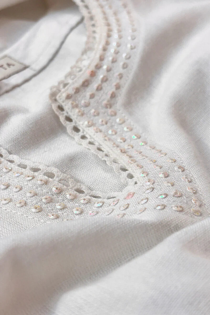 Roza Seerat White Kurta - Image 2