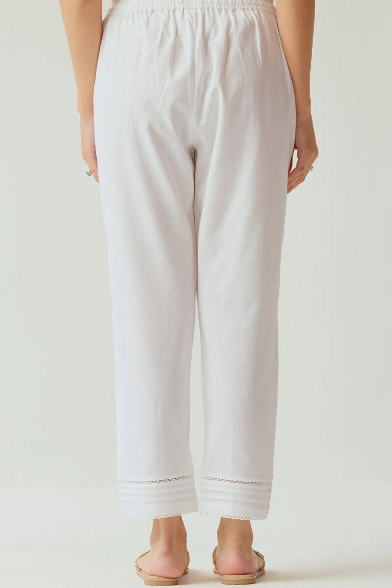 Roza Seerat White Narrow Pants - Image 5
