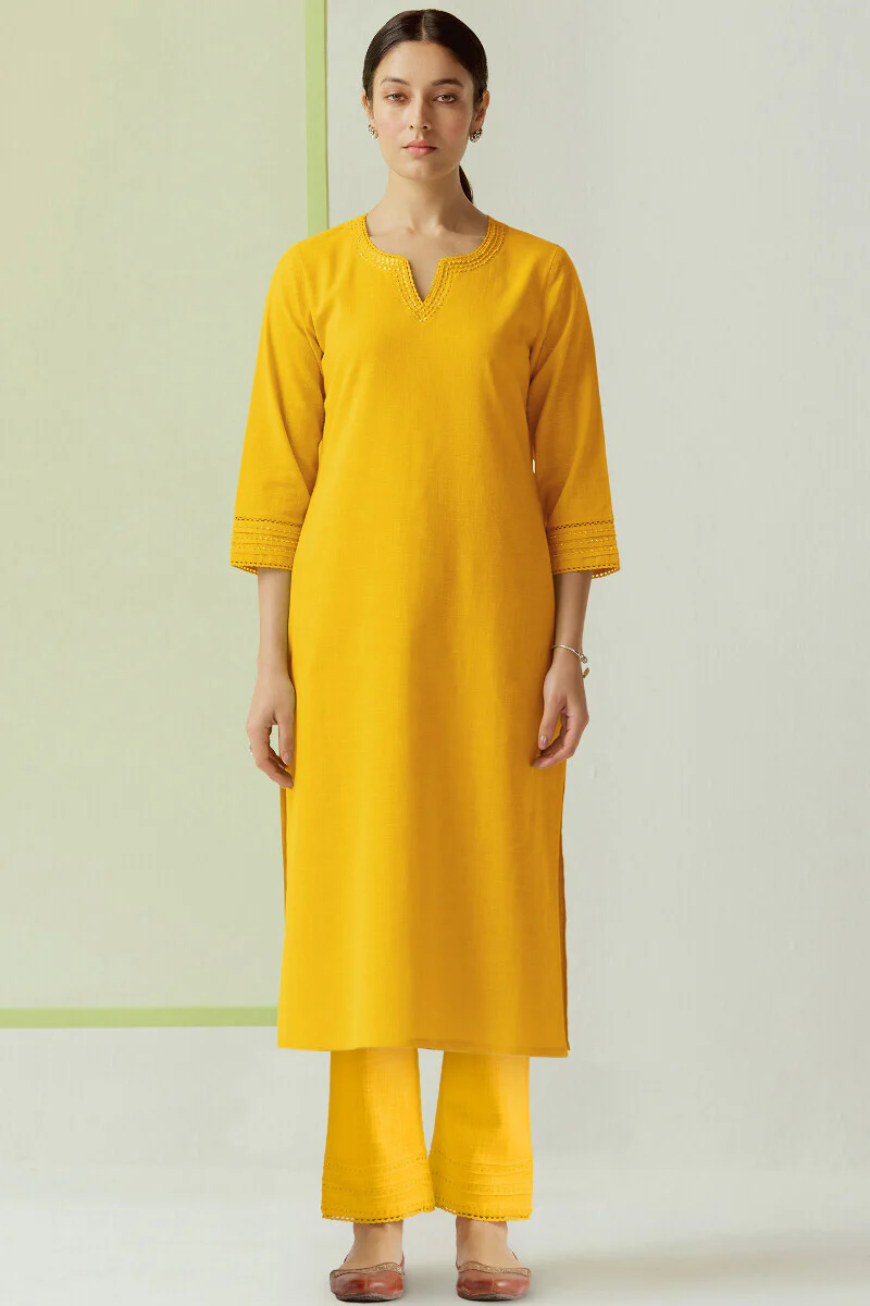 Roza Seerat Yellow Narrow Pants - Image 3