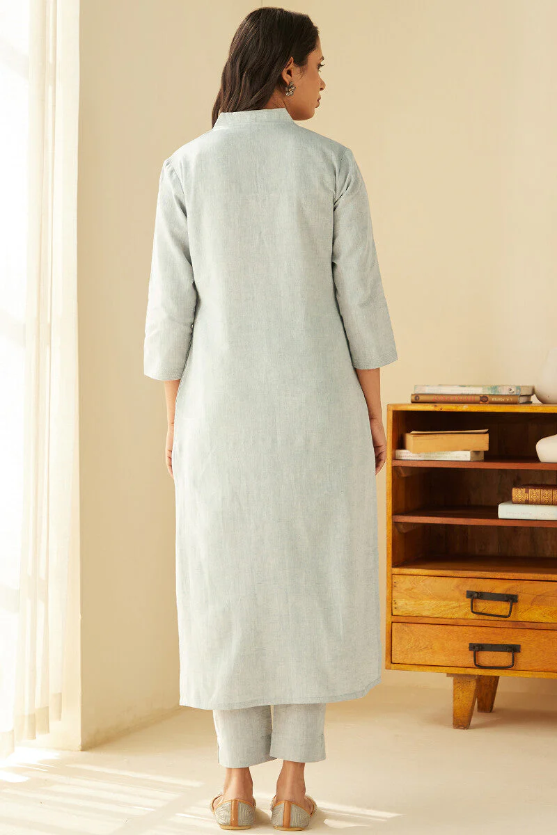 Roza Seher Blue Kurta - Image 9