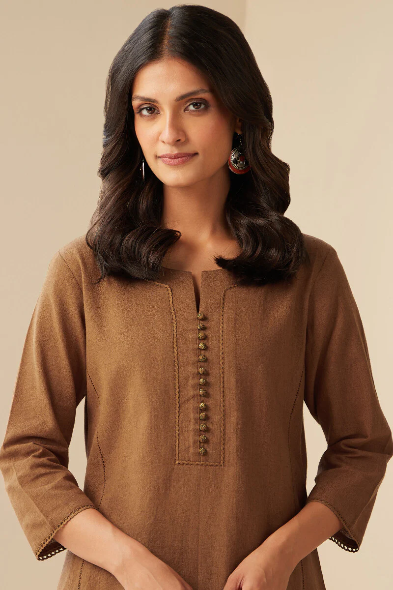 Roza Seher Brown Kurta