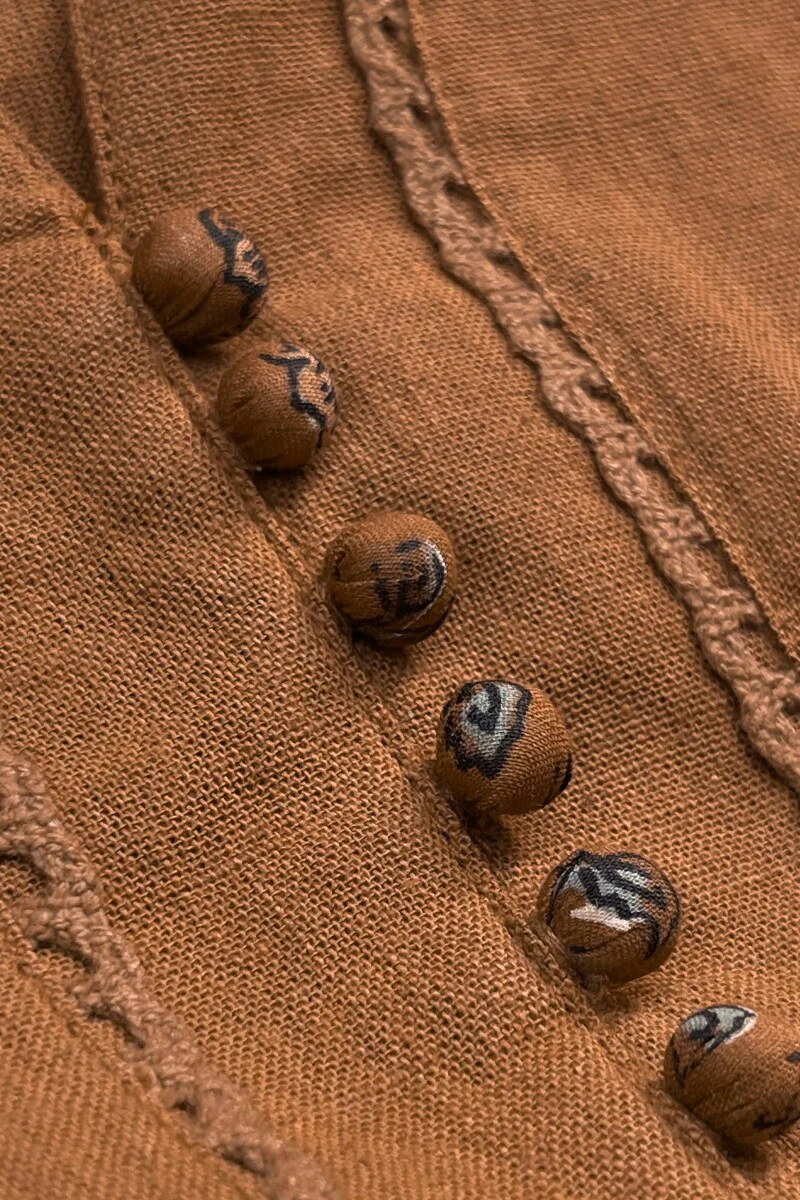 Roza Seher Brown Kurta - Image 3