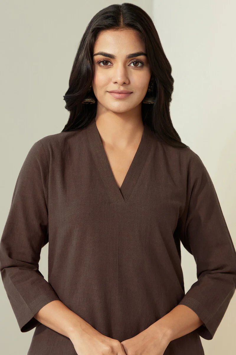 Roza Seher Brown Kurta