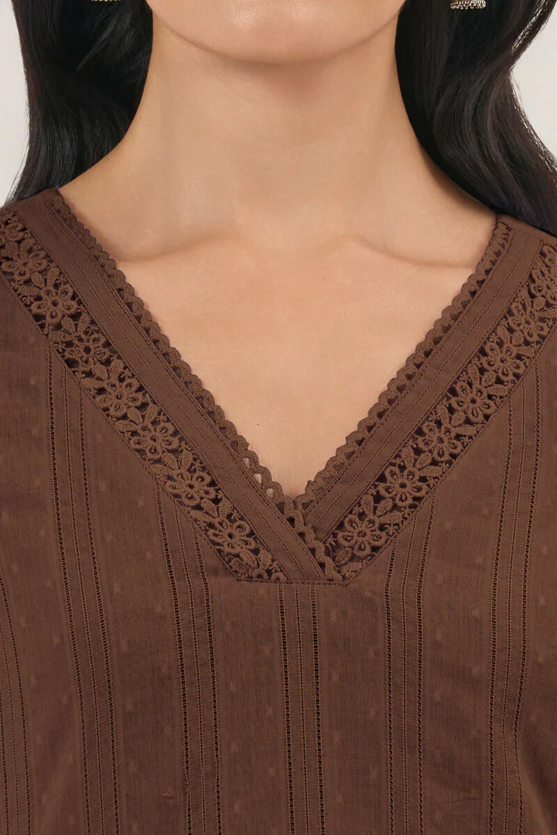 Surplus: Roza Seher Brown Kurta - Image 4