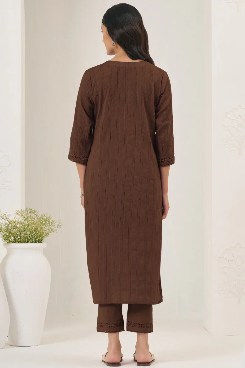 Surplus: Roza Seher Brown Kurta - Image 7